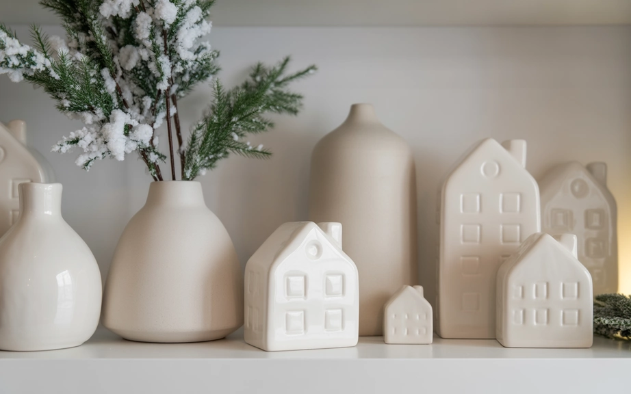 White Ceramic Accents for Clean Winter Style