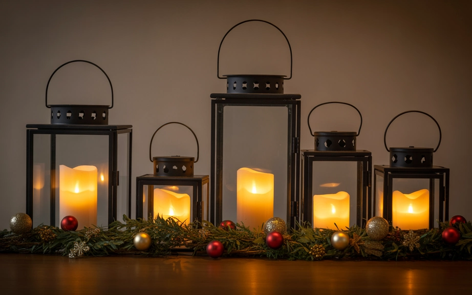 Lantern Cluster Christmas Centerpiece
