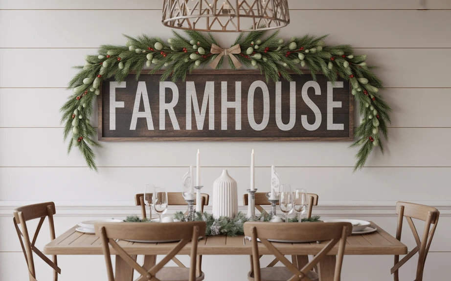 Farmhouse Wall Signs for Christmas Dining Rooms