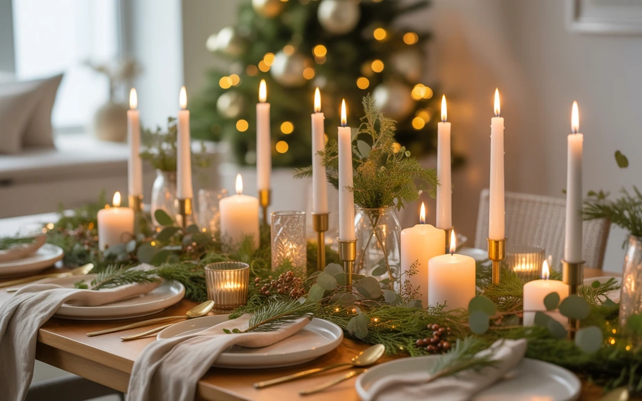 Festive Candlelit Table