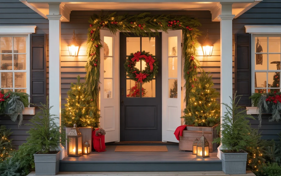 Festive Front Door christmas  decor
