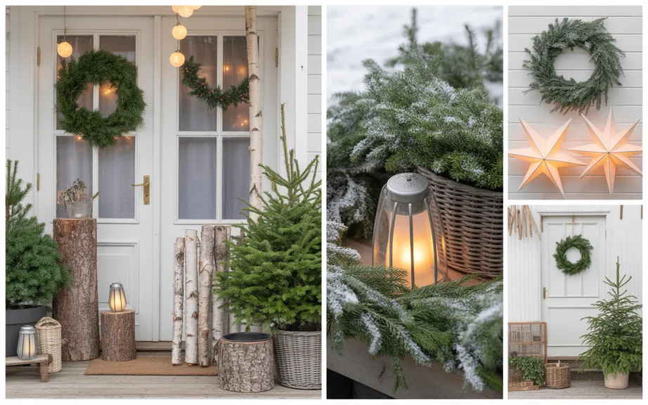 Scandinavian Christmas Porch Decor Ideas