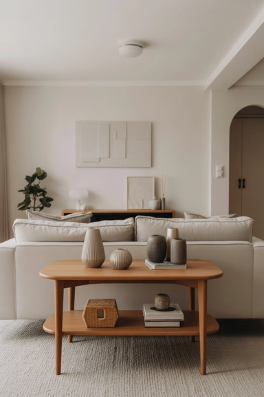 Keep Sofa Table Decor Low and Unobtrusive