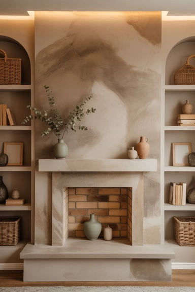 Choose Muted Colors to Support the Fireplace
