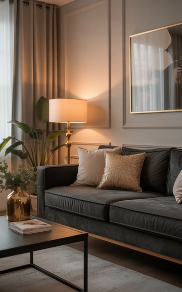 Metallic accents adding refinement
