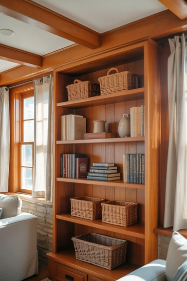 Open Shelving Used With Restraint
