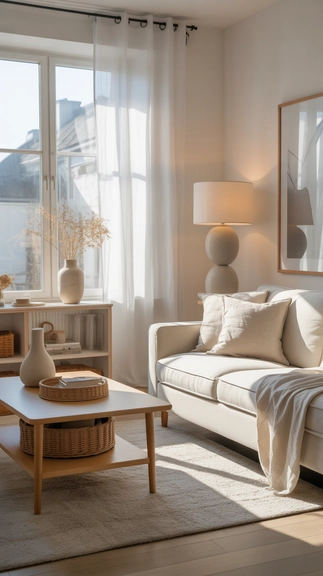 Use sheer curtains to create a light, breathable feel