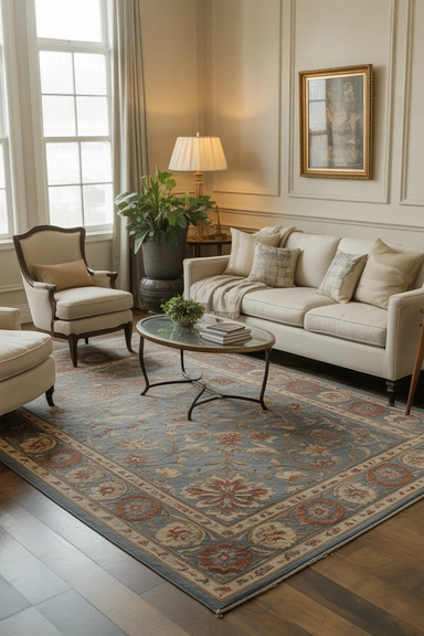 Area Rugs That Anchor and Define Seating