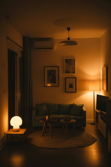 Using Soft Lighting to Create Evening Warmth
