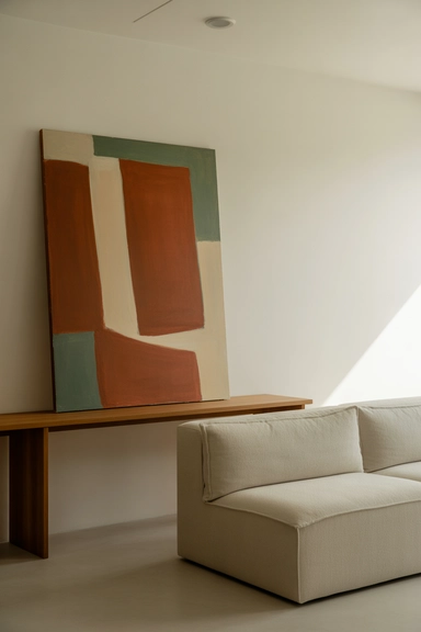 Art Leaning or Mounted Low for Relaxed Balance