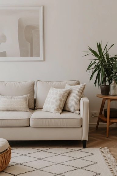 Minimal pattern layering that feels modern and relaxed
