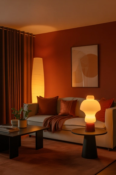 With Burnt Orange and Soft Lighting