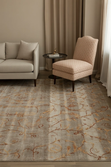 Burnt Orange Used in Patterned Rugs and Upholstery