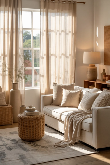 Soft Curtains for Diffused Natural Light