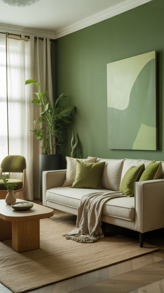 14. Use greenery-inspired colors for a fresh earthy touch