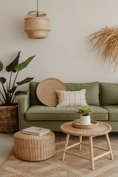 Add woven baskets and décor for natural texture