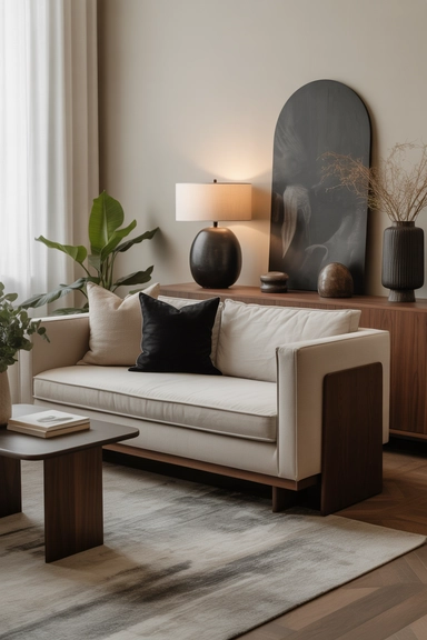 Balanced contrast between light and dark elements