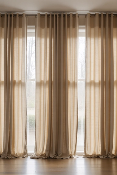 Curtains Used to Correct Room Height