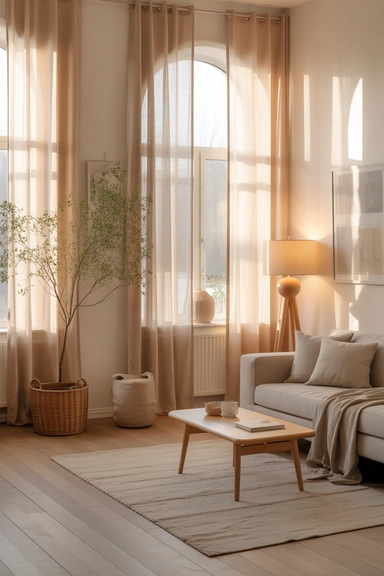 Neutral Curtains That Soften Light