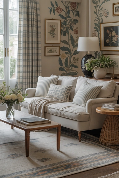 Subtle Pattern Mixing With a Traditional Touch