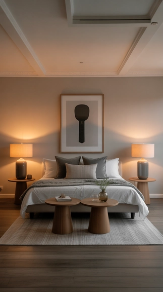 Use balanced symmetry for a calm, structured layout