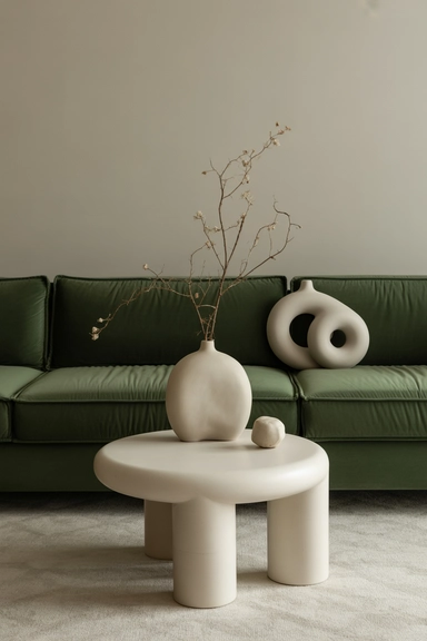 Add sculptural décor to bring artistic softness