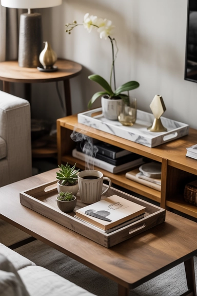 Match Tray Styling to the Table’s Function