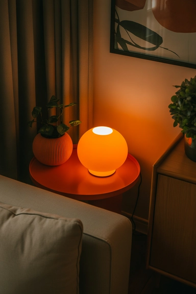 Orange Used in Small Doses to Lift Dark Corners