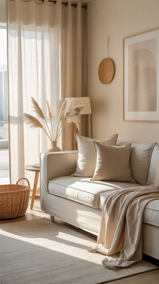 Add linen elements for an effortlessly relaxed look