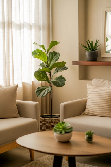 Bringing in Plants for Natural Coziness