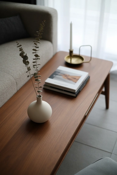 Match Decor Weight to the Sofa Table’s Build