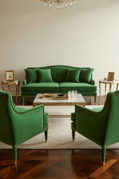 A Glam Living Room That Holds Its Form Over Time