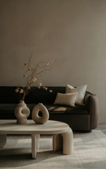 Sculptural décor adding artistic character