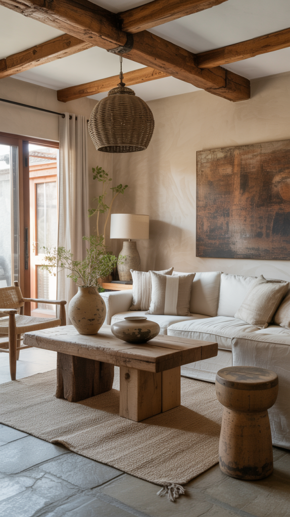 Add rustic elements to enrich earthy character