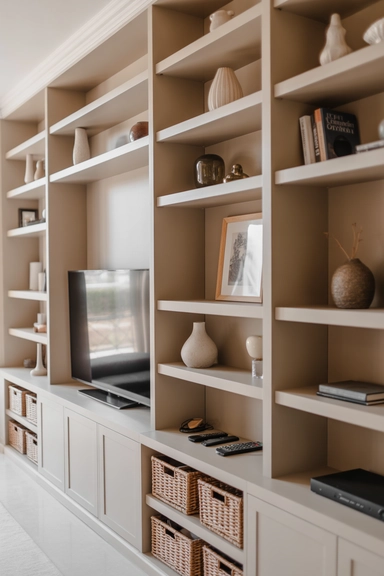 Use Closed Storage to Offset Open Shelves