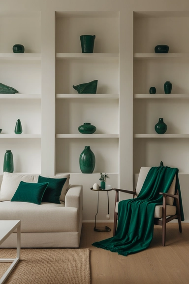 Using Emerald Green Sparingly in Accessories