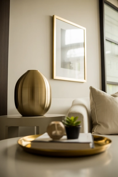 Introducing Gold Through Subtle Metallic Accents