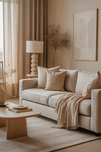 Japandi Living Room Design Ideas With Soft Neutral Palettes