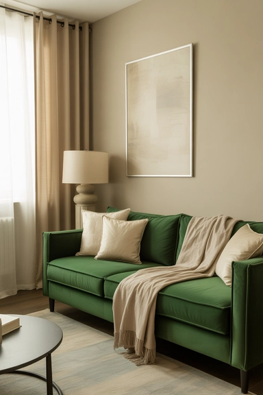 Pairing Emerald Green With Soft Neutrals