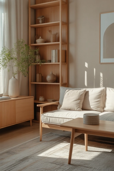 Scandinavian Living Room Ideas With Natural Wood