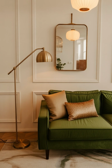Use gold or brass accents to add modern elegance