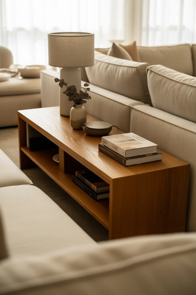 Let the Sofa Table Support the Room’s Flow