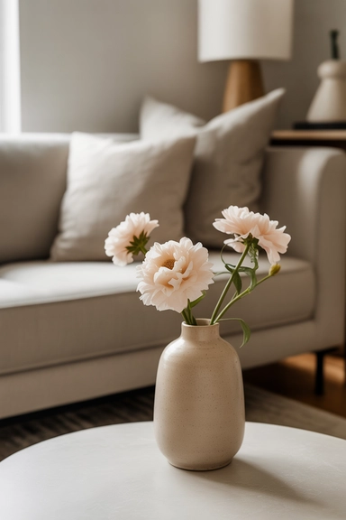 Using Neutral Vases to Let Flowers Take the Lead