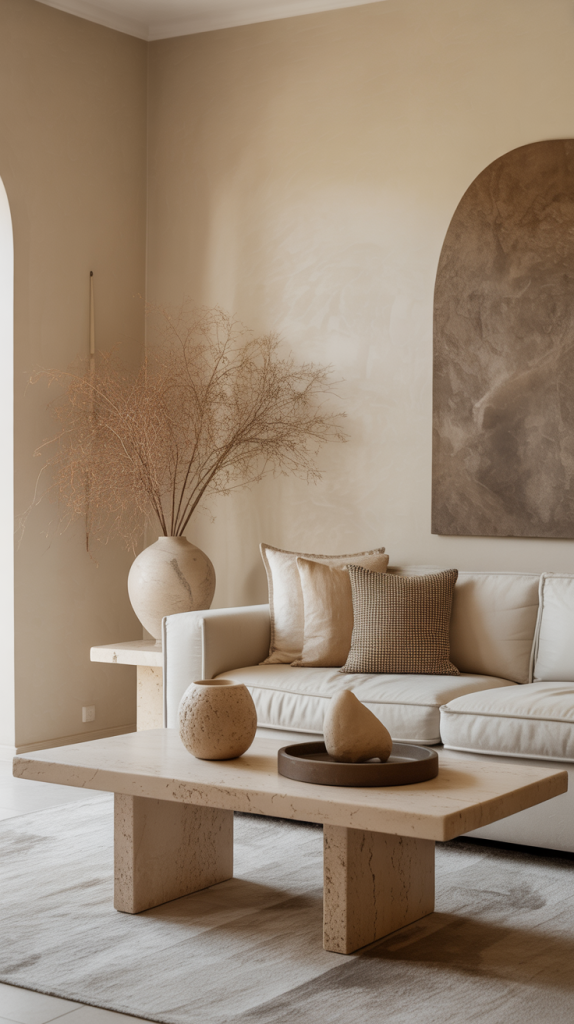 4. Add stone accents for a grounded, natural feel