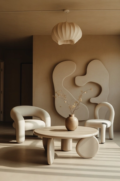 Organic Shapes That Soften Minimal Lines