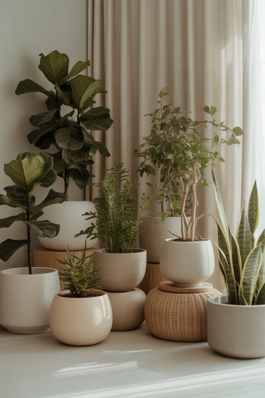 Use Planters That Blend With the Room Palette