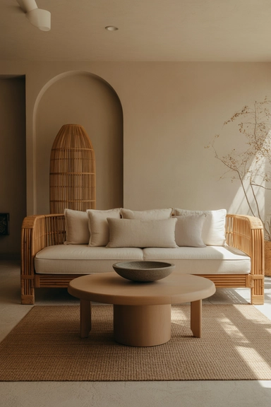 Japandi Living Room Design Ideas With Natural Materials