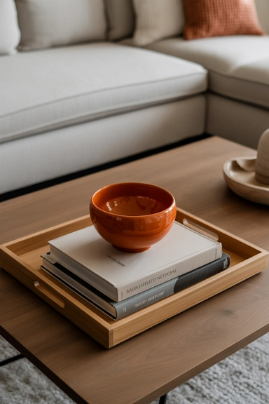 Orange Coffee Table Styling That Feels Warm but Controlled
