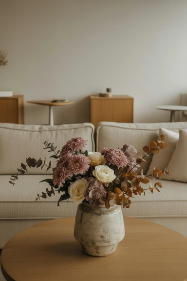 Seasonal Flowers Used With Subtle Restraint
