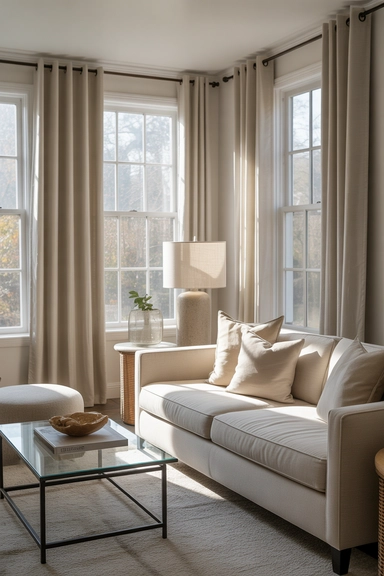 Simple Window Treatments With Soft Structure